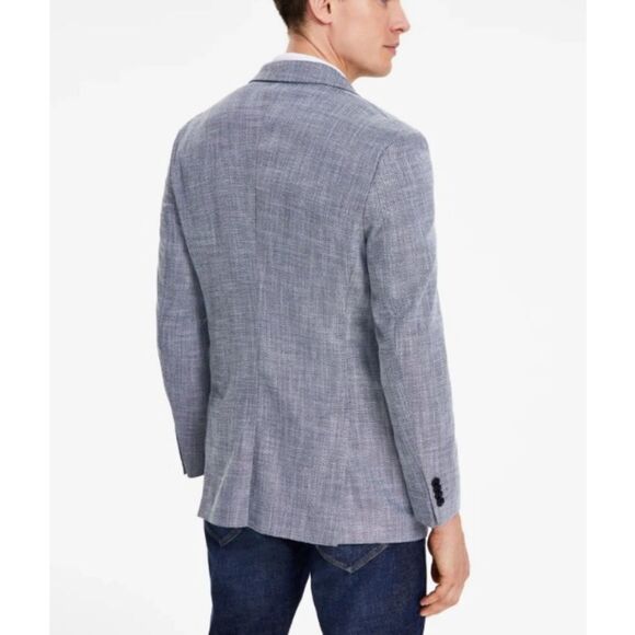 Tommy Hilfiger Conrad Men’s 38R Blue Modern Fit Textured Blazer NWT - Picture 2 of 10
